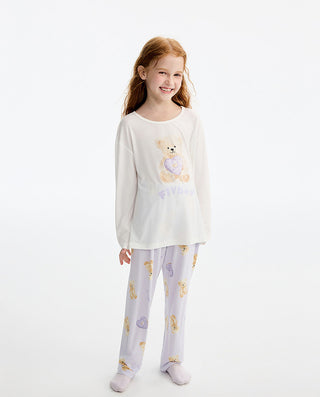 Aimer Kids Long-sleeved Homewear Set For Girls