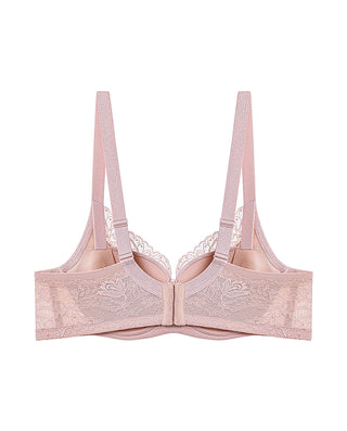 AIMER BODY Lace‑Trimmed  Breathable Hole‑Cup Full‑Coverage Bra AD110641