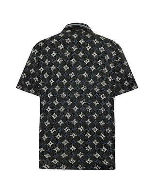 Aimer Men Collared Short-Sleeve Cardigan Homewear Top