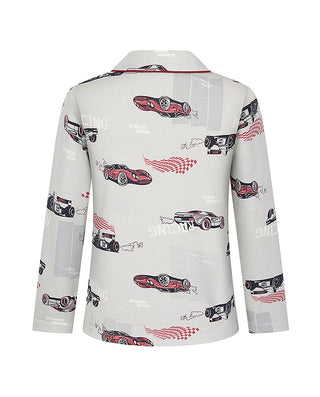 AIMER KIDS Racing Print Pajama Top