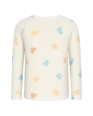 AIMER BABY Milk Foam Print Pajama Top