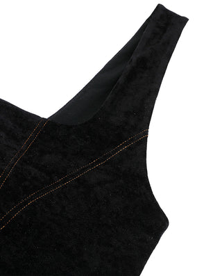 AIMER Suede Square Neck Soft Tank