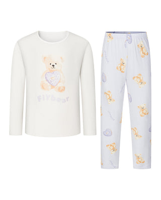 Aimer Kids Long-sleeved Homewear Set For Girls