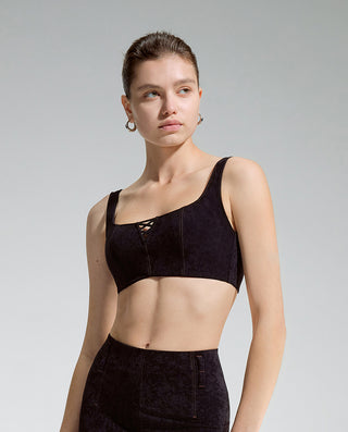 AIMER Suede Flexible Wire Lightly Lined Bra