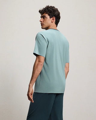 Aimer Men Algae Sleepwear Short Sleeve Top NS41N371