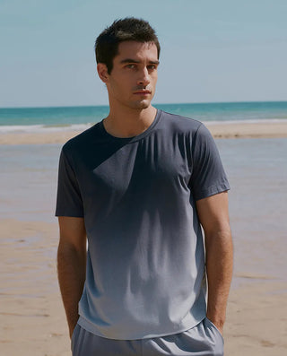 Aimer Men Silky Crew Neck Short Sleeve NS41L281