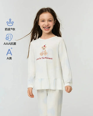 Aimer Kids Milk Fiber Collection Long-sleeve Pajama Top For Girls AK141J461