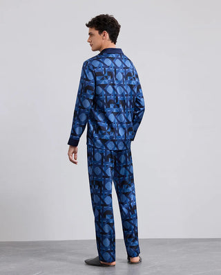 Aimer Men Silk Print Pajama Set NS43M921