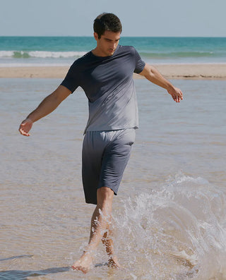 Aimer Men Silky Crew Neck Short Sleeve NS41L281