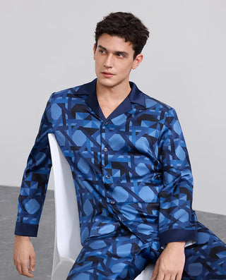 Aimer Men Silk Print Pajama Set NS43M921