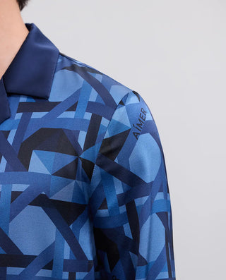 Aimer Men Silk Print Pajama Set NS43M921