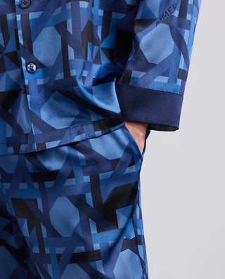 Aimer Men Silk Print Pajama Set NS43M921