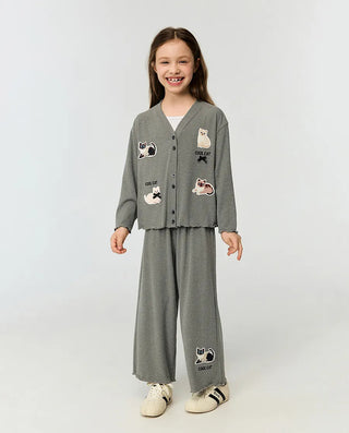 Aimer Kids Long Sleeve Cardigan Top AK141J551