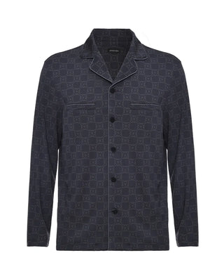AIMER MEN Collared Cardigan Long Sleeve Lounge Top