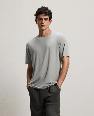 Aimer Men Algae Sleepwear Short Sleeve Top NS41N371