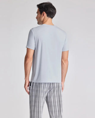 Aimer Men Silky  Crew Neck Short Sleeve NS41K871