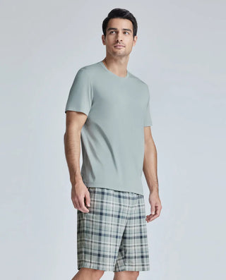 Aimer Men Silky  Crew Neck Short Sleeve NS41K871