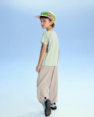 AIMER KIDS Light Stretch Short  Sleeve Top