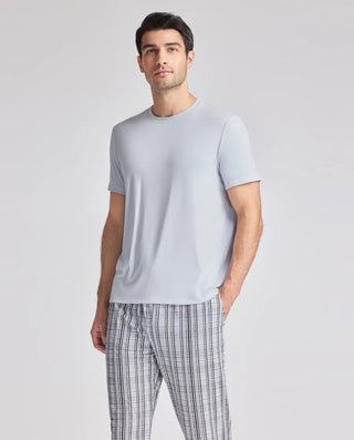 Aimer Men Silky  Crew Neck Short Sleeve NS41K871