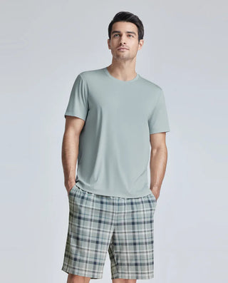 Aimer Men Silky  Crew Neck Short Sleeve NS41K871