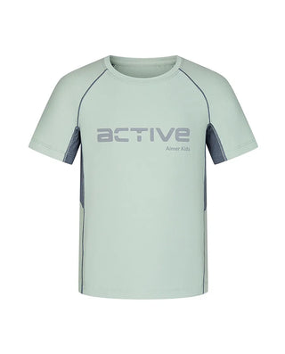 AIMER KIDS Light Stretch Short  Sleeve Top
