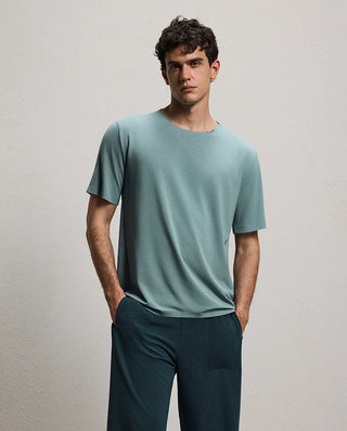 Aimer Men Algae Sleepwear Short Sleeve Top NS41N371