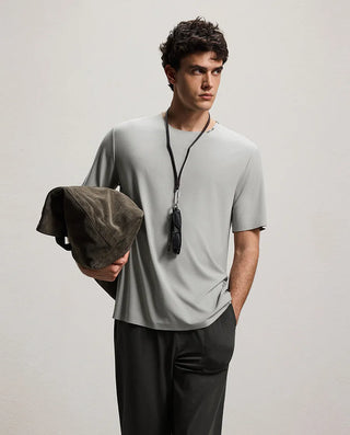 Aimer Men Algae Sleepwear Short Sleeve Top NS41N371