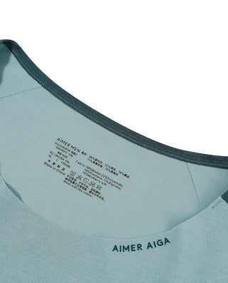 Aimer Men Algae Sleepwear Short Sleeve Top NS41N371