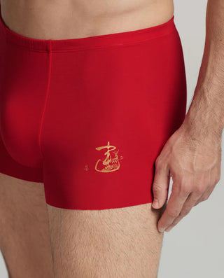 Aimer Men "Kaiyun" Red Modal Trunks NS23L651