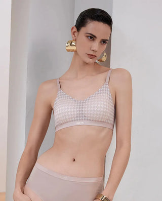 Aimer CHUANG V-Neck Seamless Wireless  Natural Support Bra