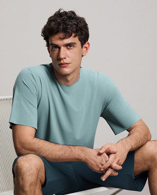 Aimer Men Algae Sleepwear Short Sleeve Top NS41N371